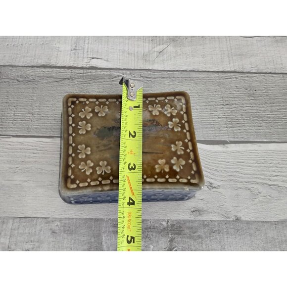 Vintage Irish Porcelain Trinket Box Hunter Scene & Shamrock Design Wade Ireland - Picture 10 of 10